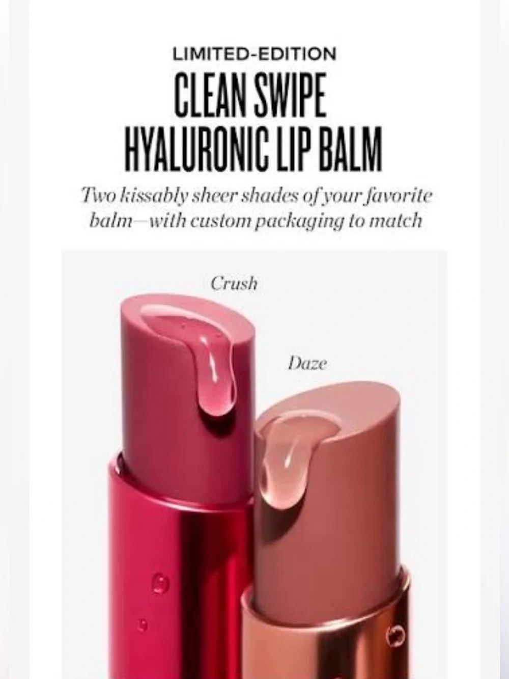 Beautycounter Clean Swipe Hyaluronic Lip Balm – Crush
